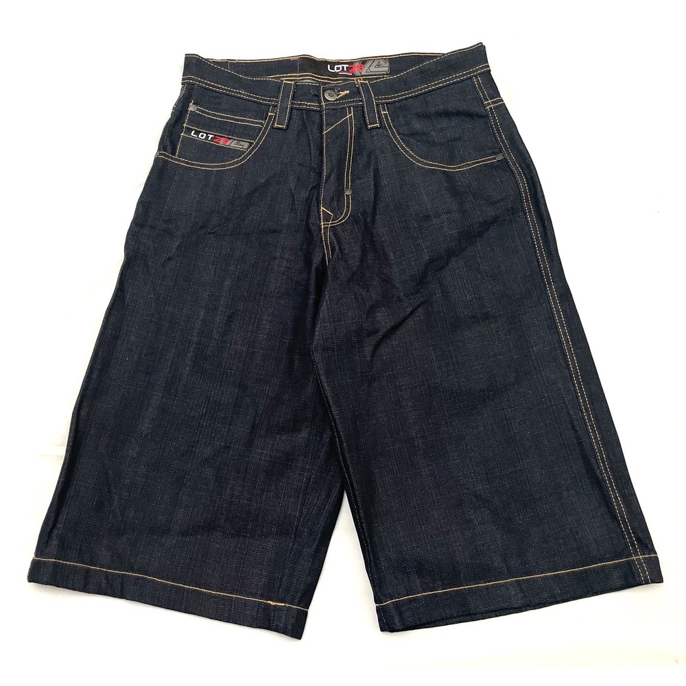 Vintage Y2K LOT 29 Baggy Denim Shorts Jorts 32 Skater Hip‎ Hop Dark Wash 16"